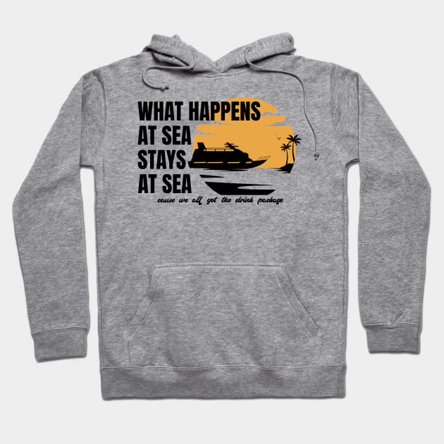 What Happens At Sea Friends, Family Cruise 2024 matching Hoodie by badCasperTess